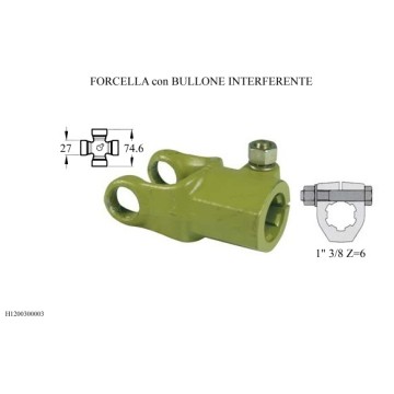 FORCELLA T/4 1"3/8 CON...