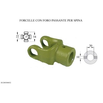 FORCELLA T/1 CON FORO 30...