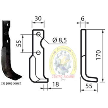 ZAPPA DX BCS FRESA 20 CORTA...